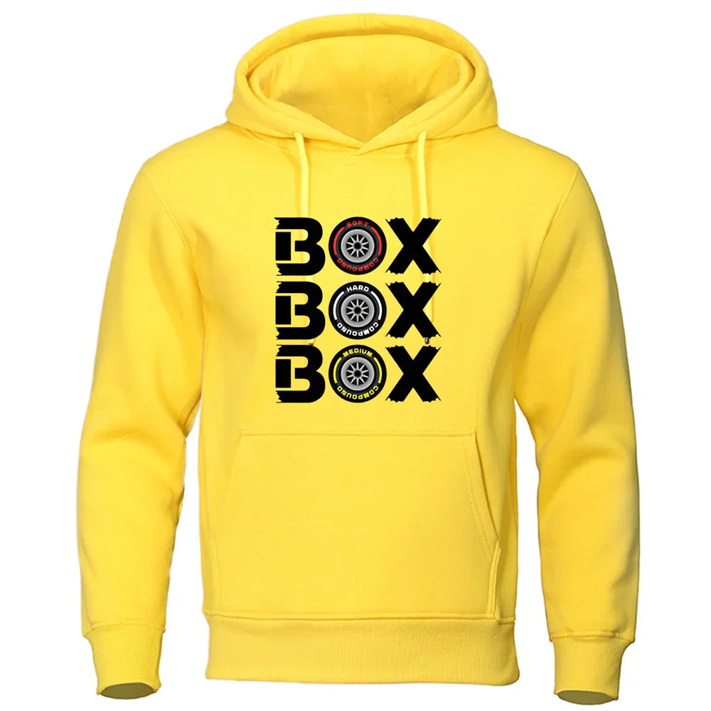 Box Box Hodies F1 tire composite V2 sports shirt men's and women's loose casual sports jacket