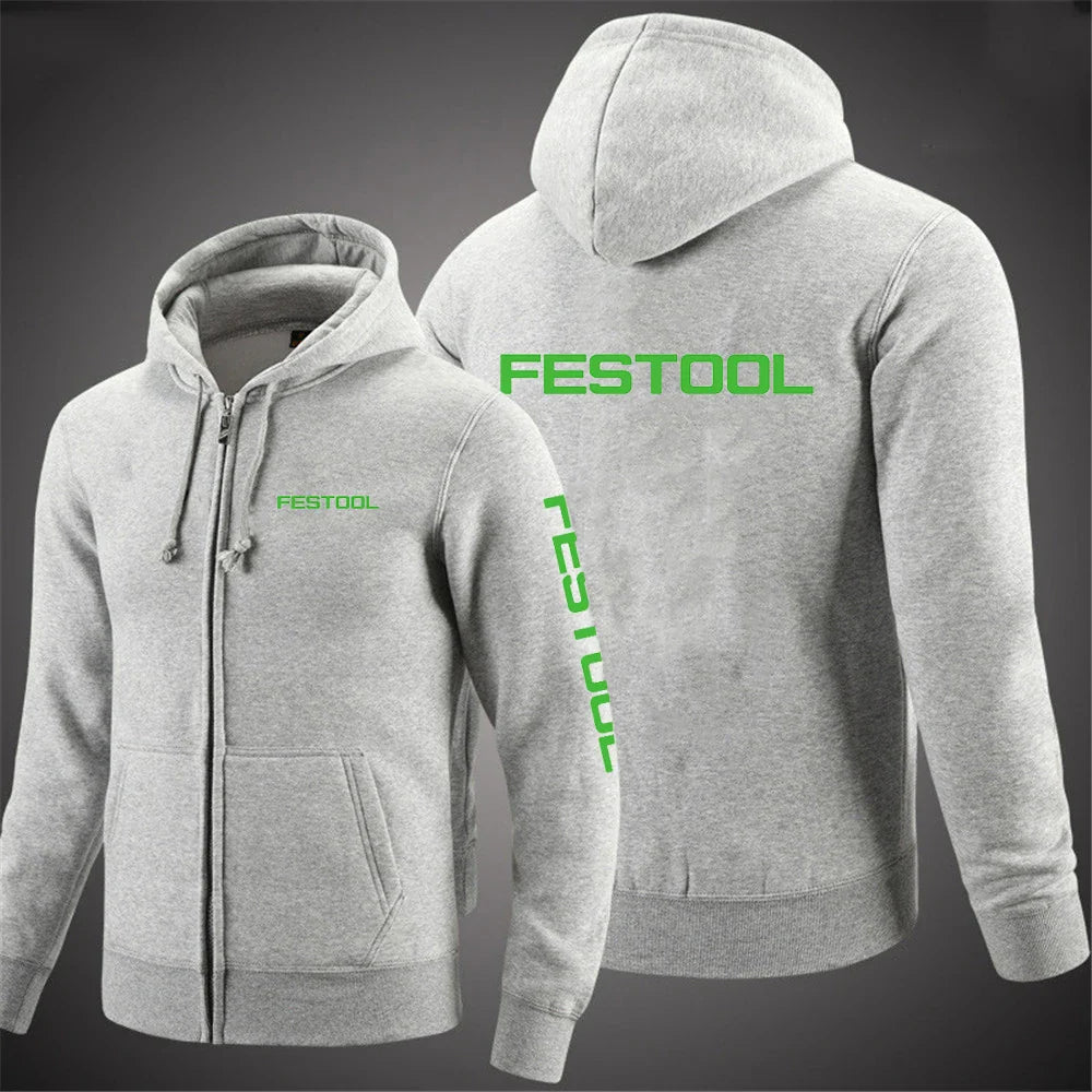 Festool Tools Printing Mens Hoodies 2021 Spring And Autumn Coat Solid Color Zipper Fashion Pullover Sweatshirts Harajuku Top