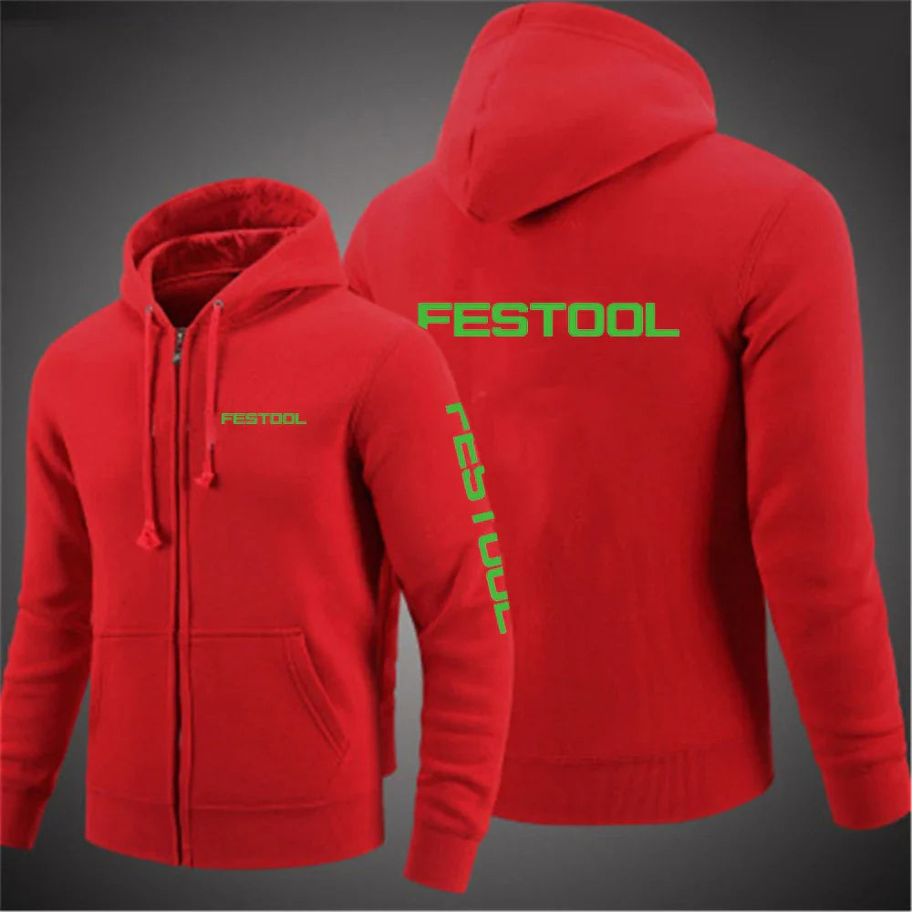 Festool Tools Printing Mens Hoodies 2021 Spring And Autumn Coat Solid Color Zipper Fashion Pullover Sweatshirts Harajuku Top