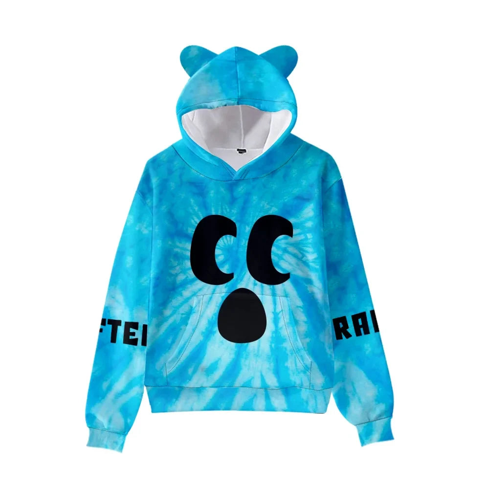 Diamond Craftee Face Tie dye Hoodie Sweatshirt Long Sleeve Pullovers Casual Streetwear Coat New Women Men Jacket Clothes