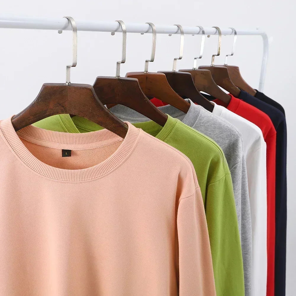 Men Women's Pure Cotton Sweatshirt The Lowcost Funny Printed Oversized Graphic Pullovers for Men Women Tops