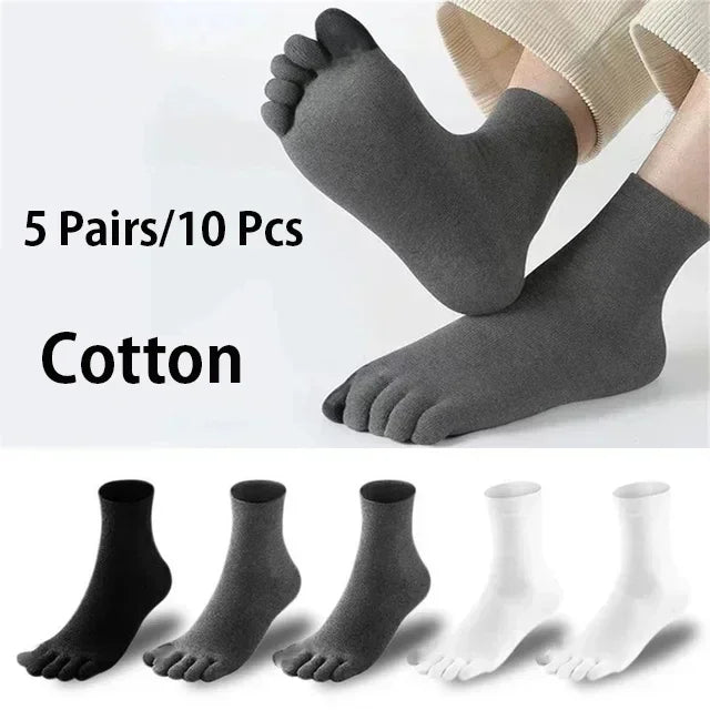 5 Pairs Five Fingers Cotton Socks