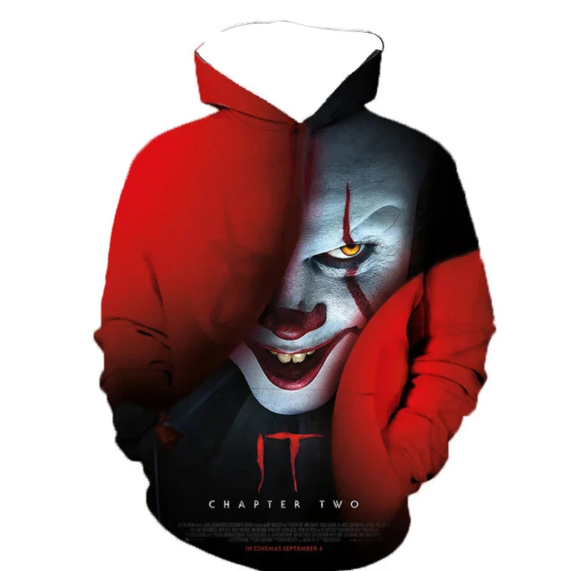 Joker Resurrected Men‘s Hoodies 3D Printed Retro Long Sleeve Unisex Pullover Hooded Sweatshirt Women Oversized Hoody for Men