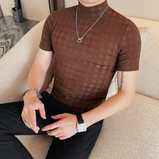 Summer Plaid T-Shirts For Men