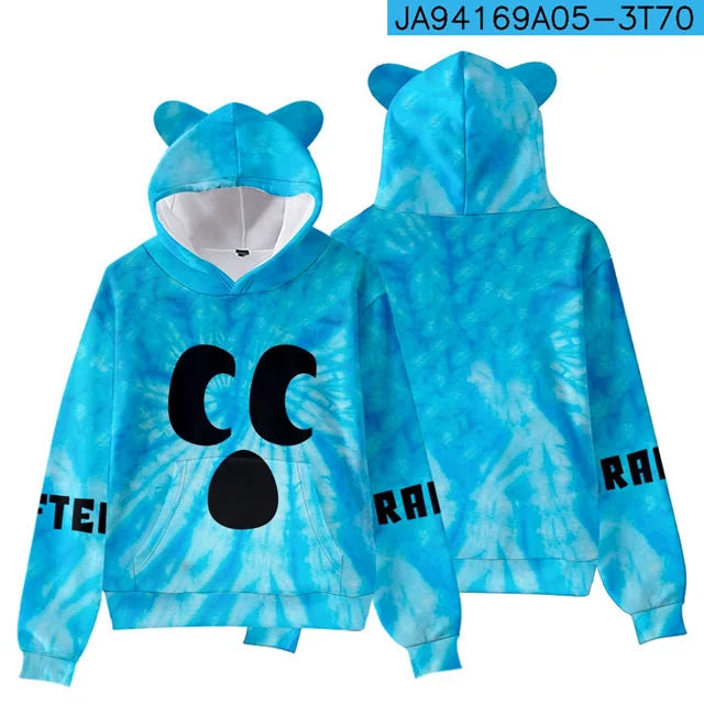 Diamond Craftee Face Tie dye Hoodie Sweatshirt Long Sleeve Pullovers Casual Streetwear Coat New Women Men Jacket Clothes