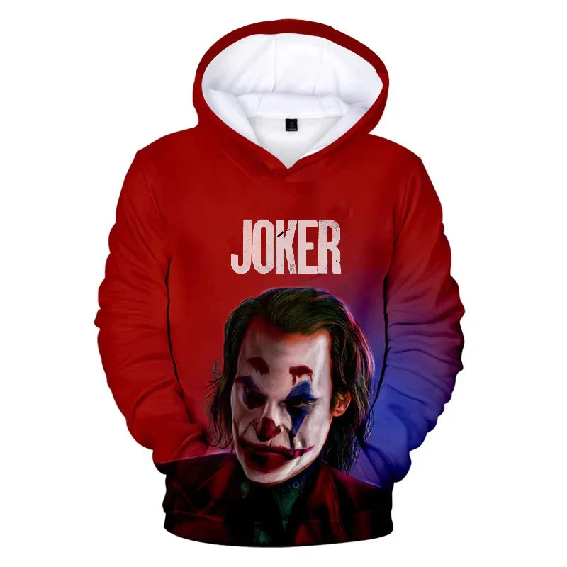 Joker Resurrected Men‘s Hoodies 3D Printed Retro Long Sleeve Unisex Pullover Hooded Sweatshirt Women Oversized Hoody for Men