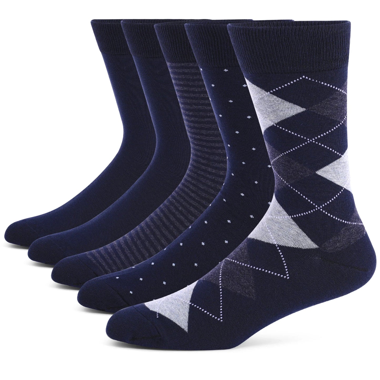 5 Pairs Mens Dress Socks