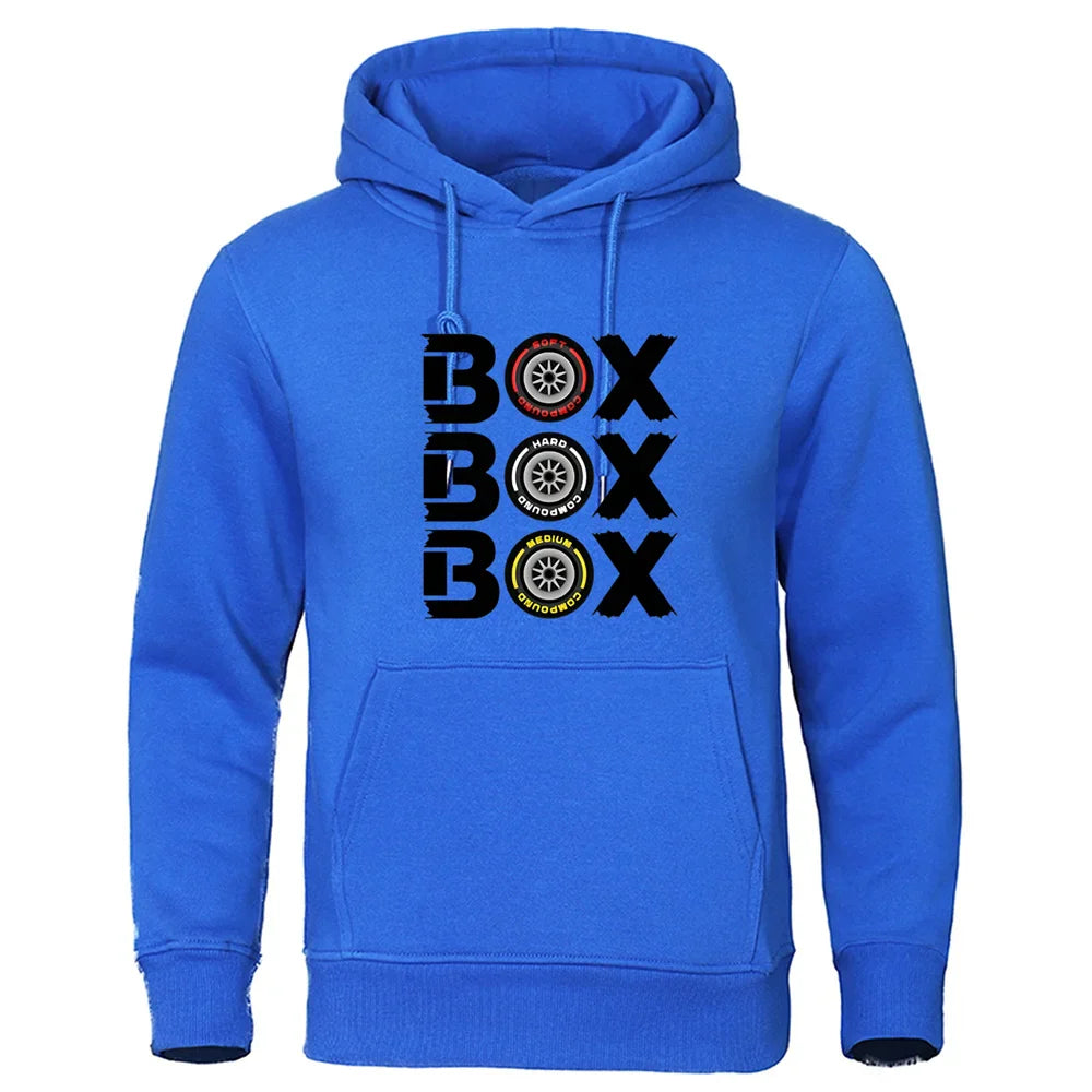 Box Box Hodies F1 tire composite V2 sports shirt men's and women's loose casual sports jacket