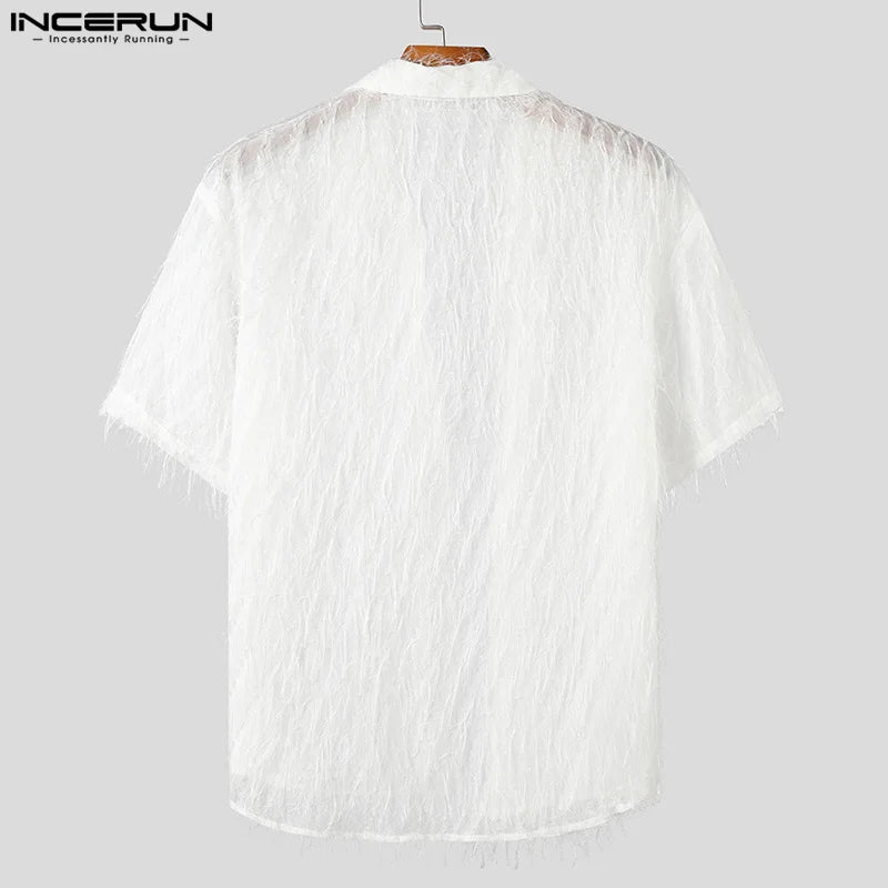Tassel Chiffon Transparent Lapel Short