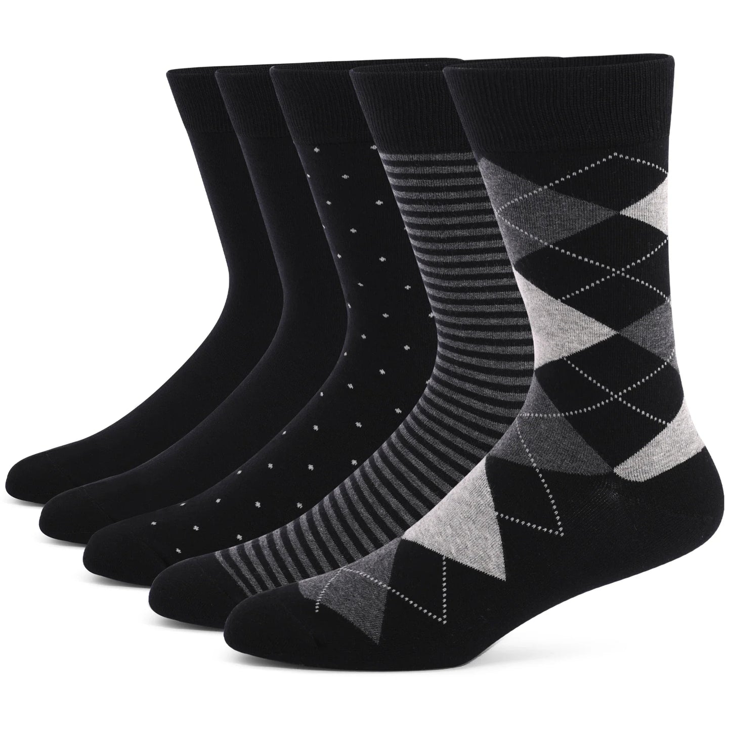 5 Pairs Mens Dress Socks