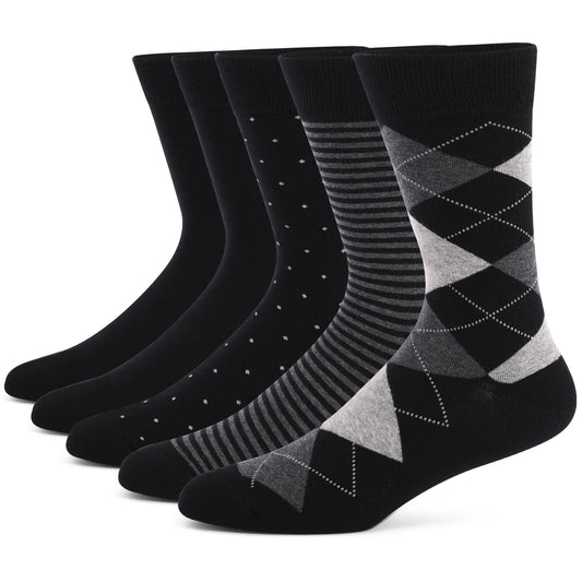 5 Pairs Mens Dress Socks