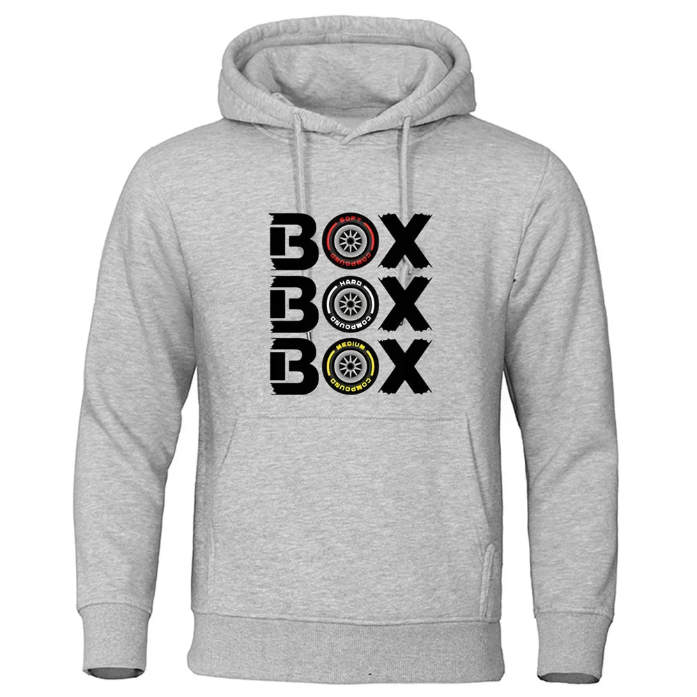 Box Box Hodies F1 tire composite V2 sports shirt men's and women's loose casual sports jacket