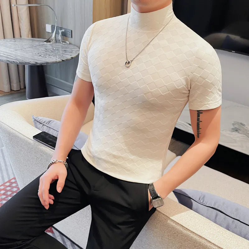 Summer Plaid T-Shirts For Men