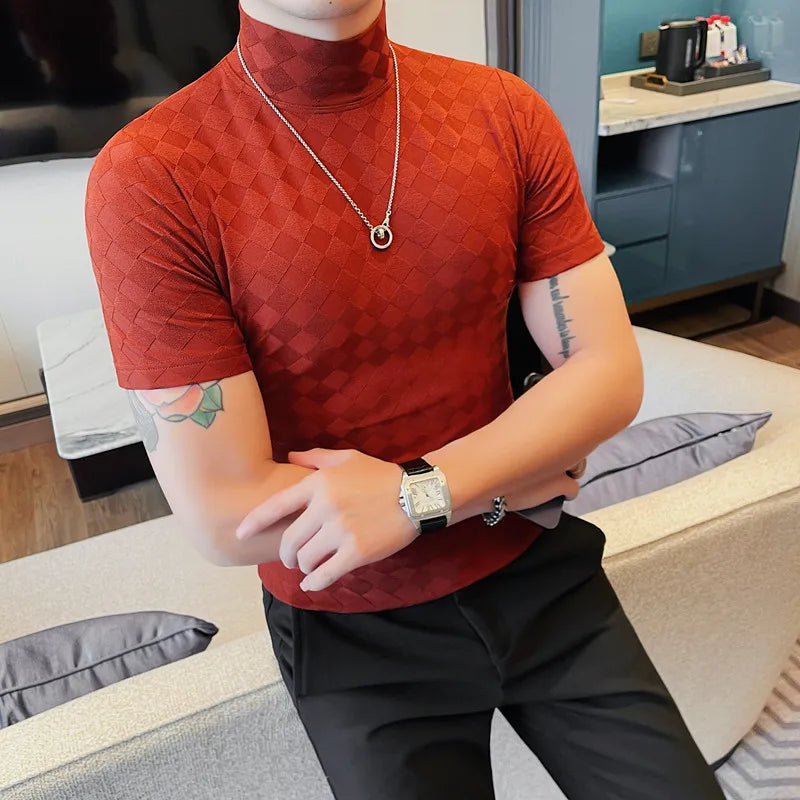 Summer Plaid T-Shirts For Men