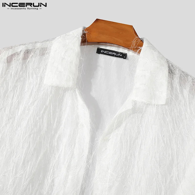 Tassel Chiffon Transparent Lapel Short