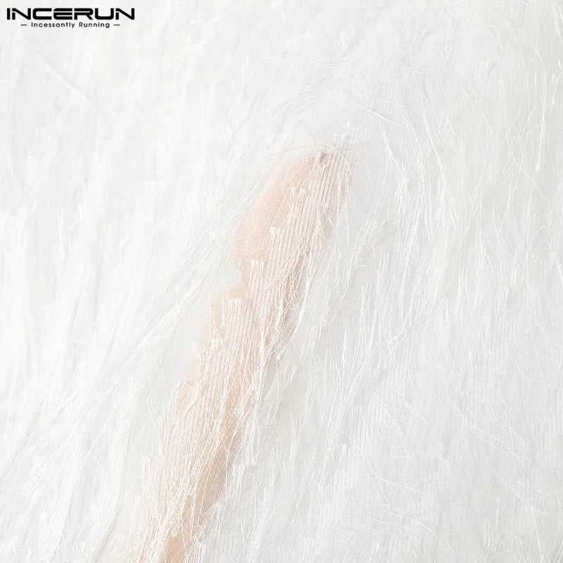 Tassel Chiffon Transparent Lapel Short