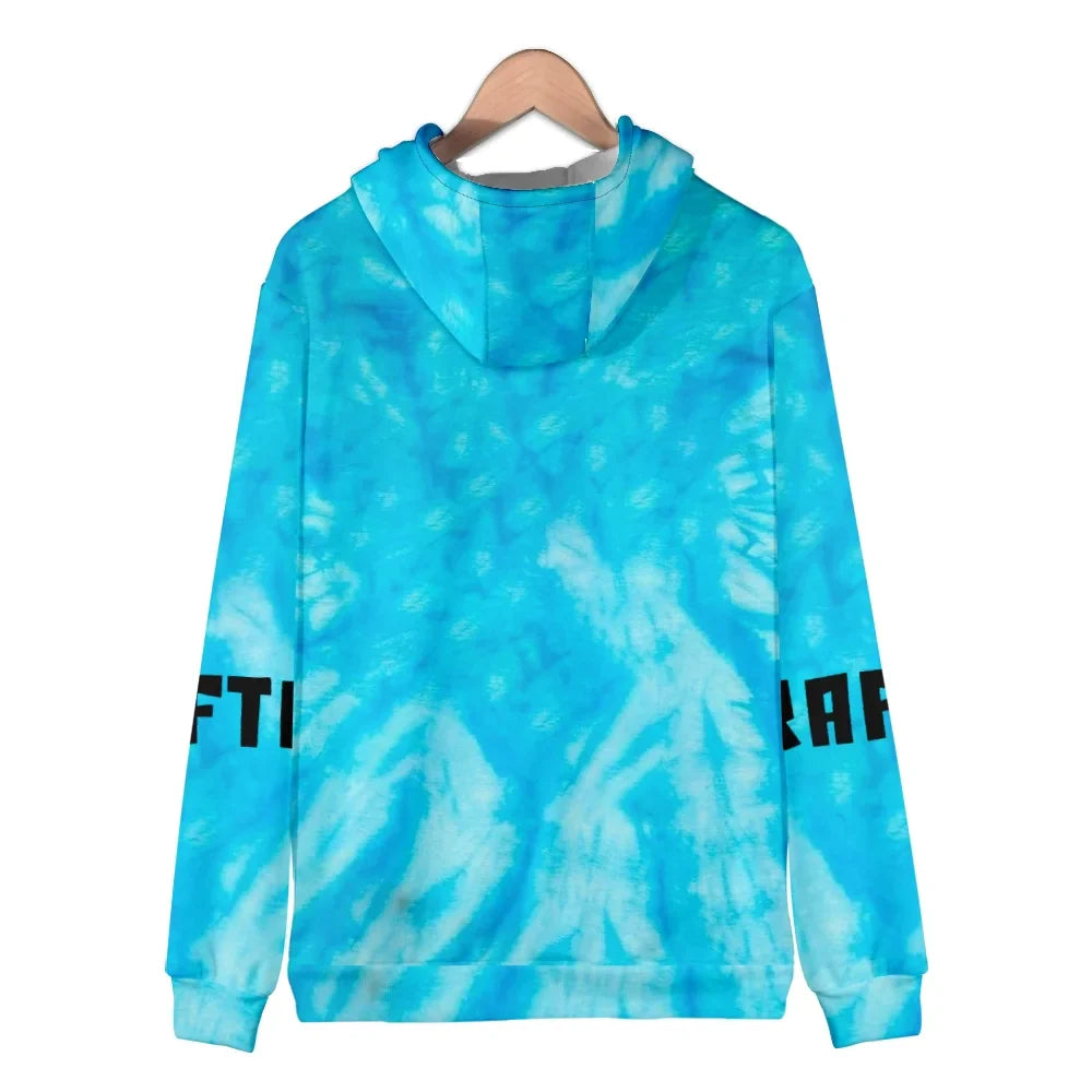 Diamond Craftee Face Tie dye Hoodie Sweatshirt Long Sleeve Pullovers Casual Streetwear Coat New Women Men Jacket Clothes